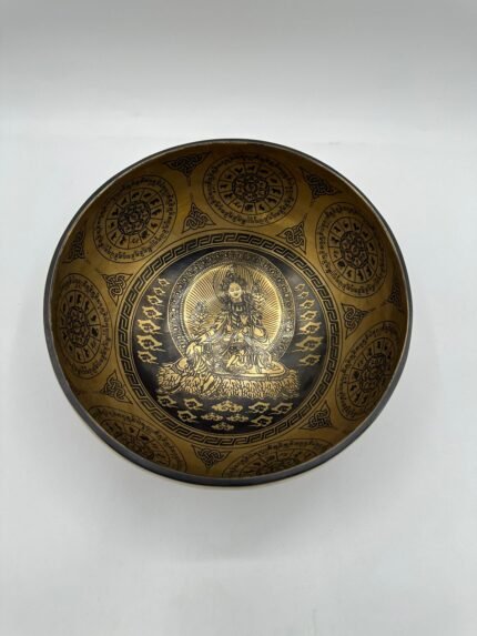 Green Tara with eight auspicious mantra Tibetan Singing Bowl