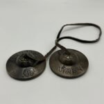 Antique Mantra carving tingsha Cymbals