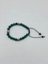 Forest Green Malachite Stone Beads Bracelet