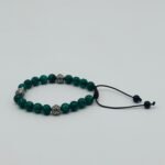 Forest Green Malachite Stone Beads Bracelet