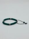 Forest Green Malachite Stone Beads Bracelet