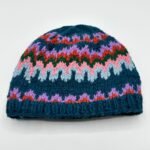 Handknit Multicolor Fair Isle woolen Beanie