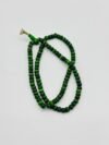 Handcrafted Green Painted Wood Mala Beads