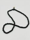 Black Painted Wood Mala Beads