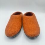 Handcrafted Rust Felt Slippers