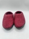 Burgundy Handmade Felt Slippers