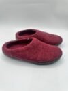 Burgundy Handmade Felt Slippers