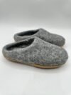 Heather Gray Felt Slippers