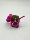 Pink Elephant Felt Key Ring