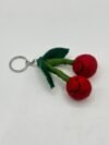 Smiling Cherry Felt Key Ring