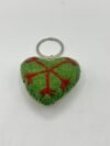 Green Heart Felt Key Ring