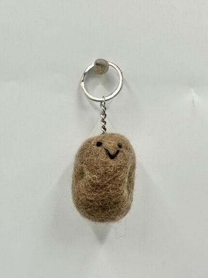 Smiling Potato Felt Key Ring
