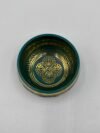 Teal Lotus Mandala Machine Made Singing Bowl