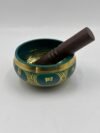 Teal Lotus Mandala Machine Made Singing Bowl