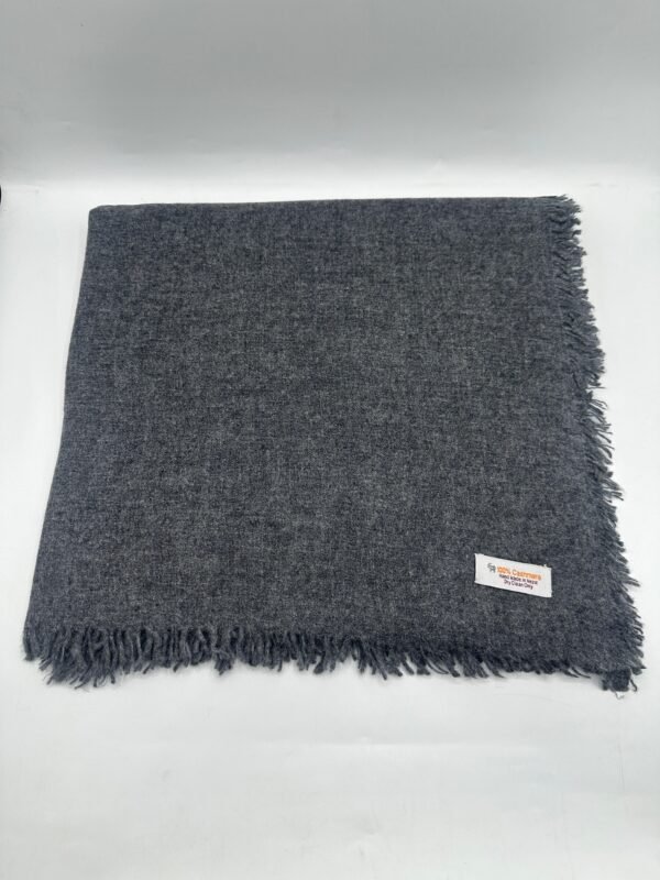 Elegant Charcoal Grey 100% Pashmina Shawl