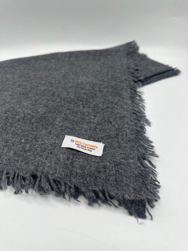 Elegant Charcoal Grey 100% Pashmina Shawl