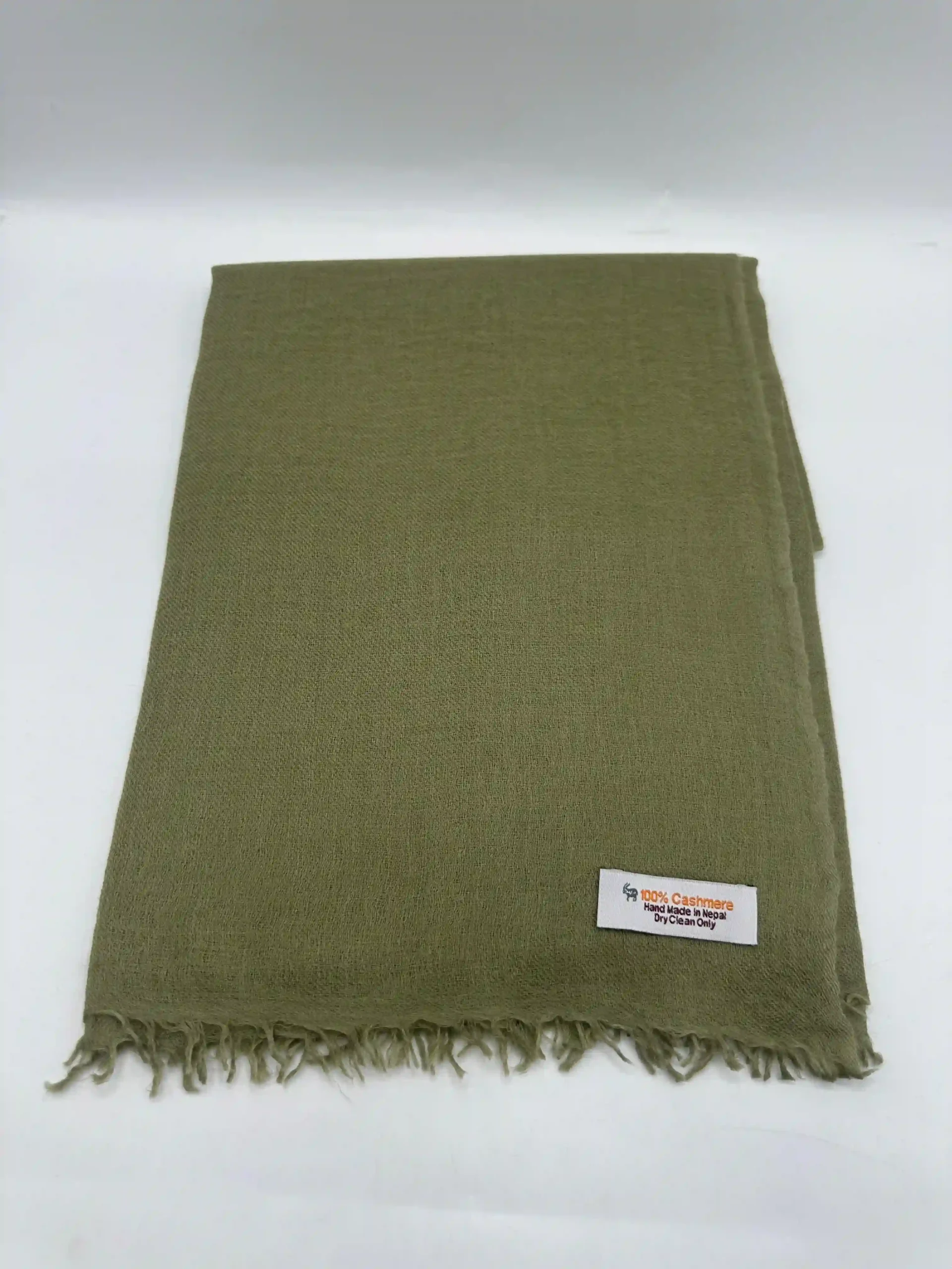 Olive Green 100% Pashmina Stole