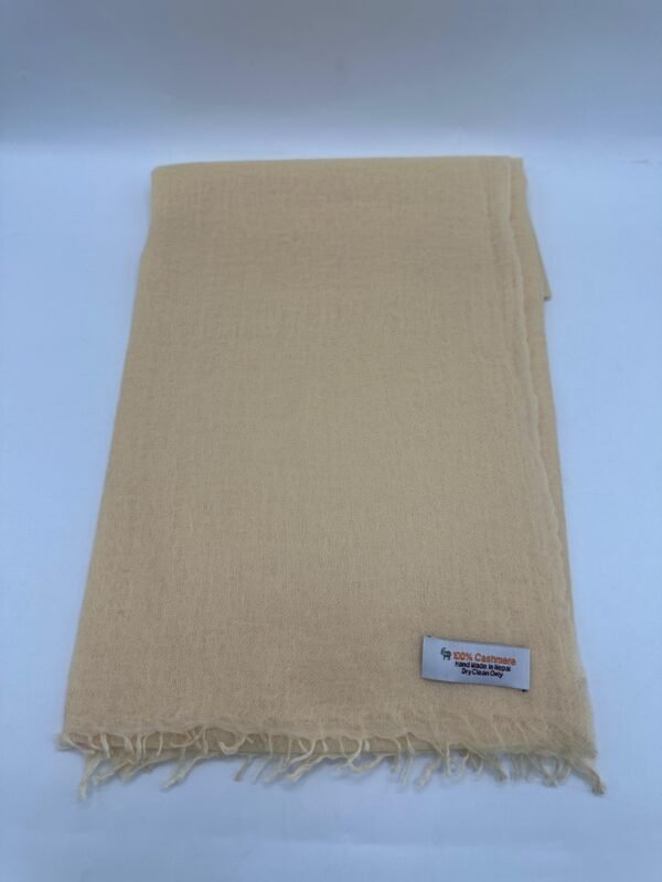 Golden Beige 100% Pashmina Stole