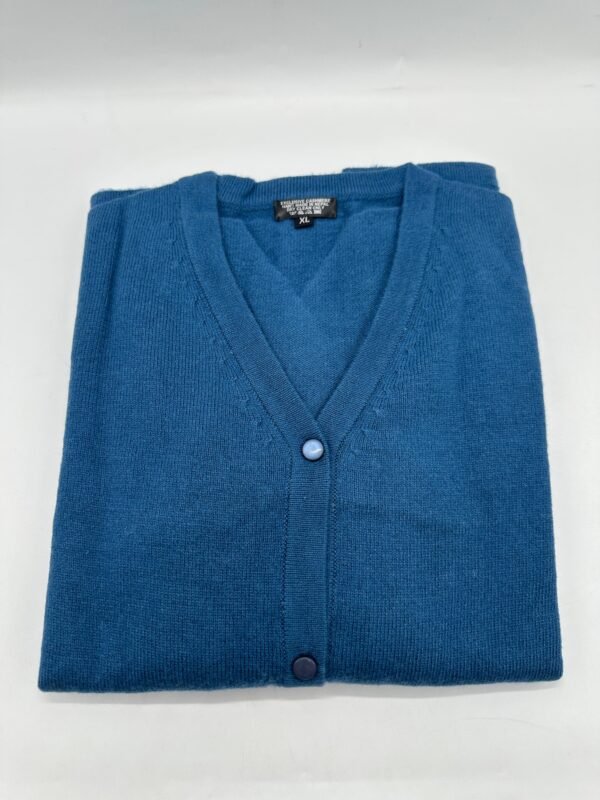 Handmade Blue Cashmere Knit Sweater