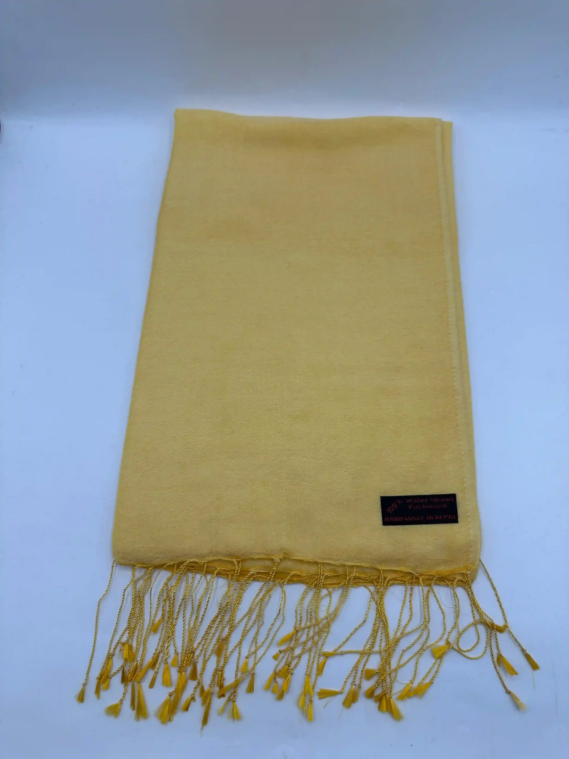 Handmade Yellow Water Pashmina Shawl Handmade Yellow Water Pashmina Shawl