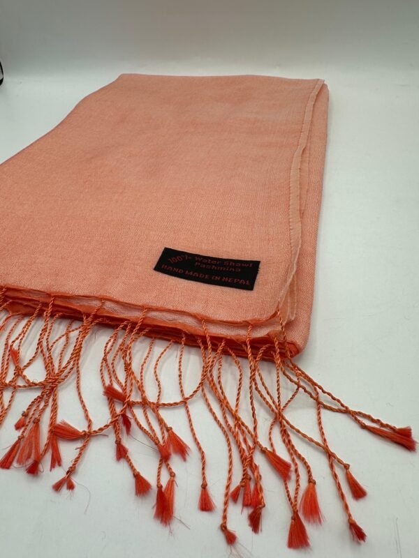 Handmade Peach Water Pashmina Shawl
