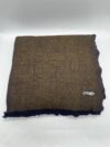 Navy And Mustard Diamond Weave Pashmina Blanket