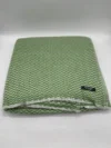 Handwoven Green And White Pashmina Blanket