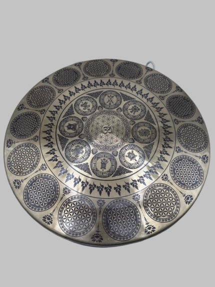Flower of Life with Om Symbol Tibetan Gong