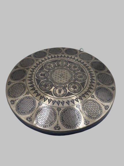 Flower of Life with Om Symbol Tibetan Gong