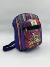 Tiedye with mushroom embroidery hemp backpack