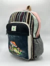 Hemp Backpack with Mushroom Embroidery