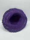 Purple Hemp Crochet Flower Hat