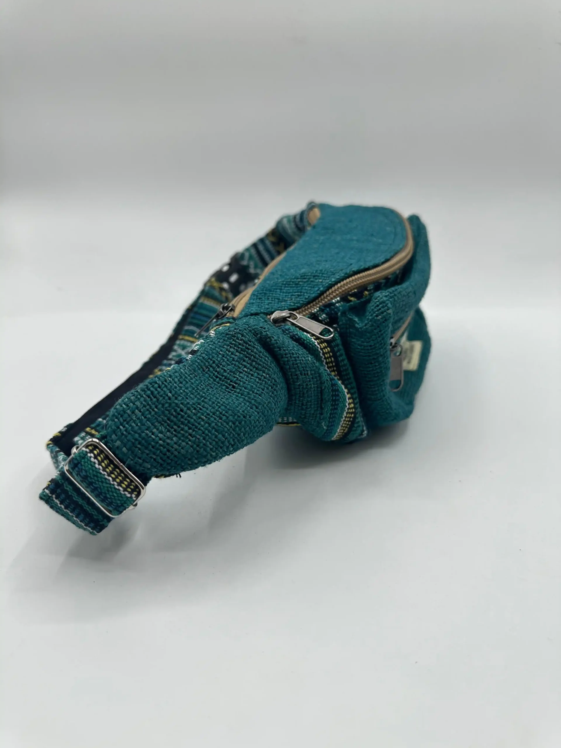 Sustainable Teal Hemp Money Belt