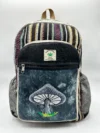 Mushroom embroidery with gheri mix hemp backpack
