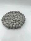 Handmade Grey Tone Felt ball Coaster