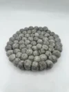 Handmade Grey Tone Felt ball Coaster