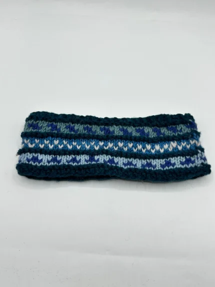 Frost Blue Hand Knit Woolen Headband