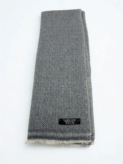 Grey Diamond Pattern Pashmina Scarf