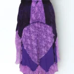 Purple Bohemian Patchwork Maxi Skirt