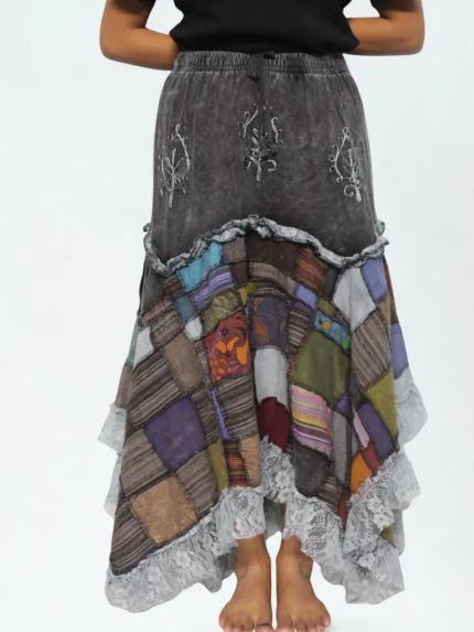 Handmade Patchwork Hippie Lace Skirt 