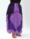 Purple Bohemian Patchwork Maxi Skirt