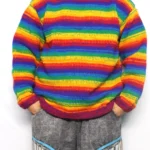 Handcrafted Rainbow Woolen Sweater