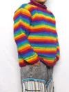 Handcrafted Rainbow Woolen Sweater