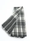 Black Grey Check Pashmina Scarf