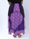 Purple Bohemian Patchwork Maxi Skirt