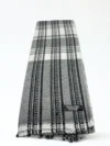 Black Grey Check Pashmina Scarf