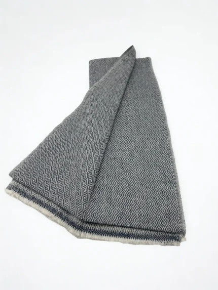 Grey Diamond Pattern Pashmina Scarf