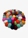 Multicolor Mosaic Felt Ball Coaster