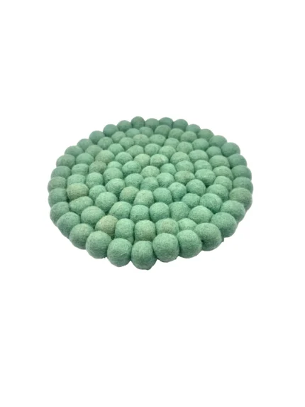 Sage Green Felt Ball Coaster