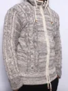 Natural Grey Cable Knit Woolen Jacket